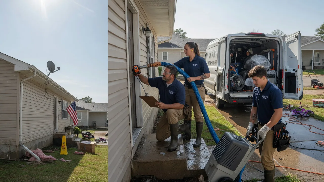 Ceiling Water Damage Restoration in Santa Fe, MO near me